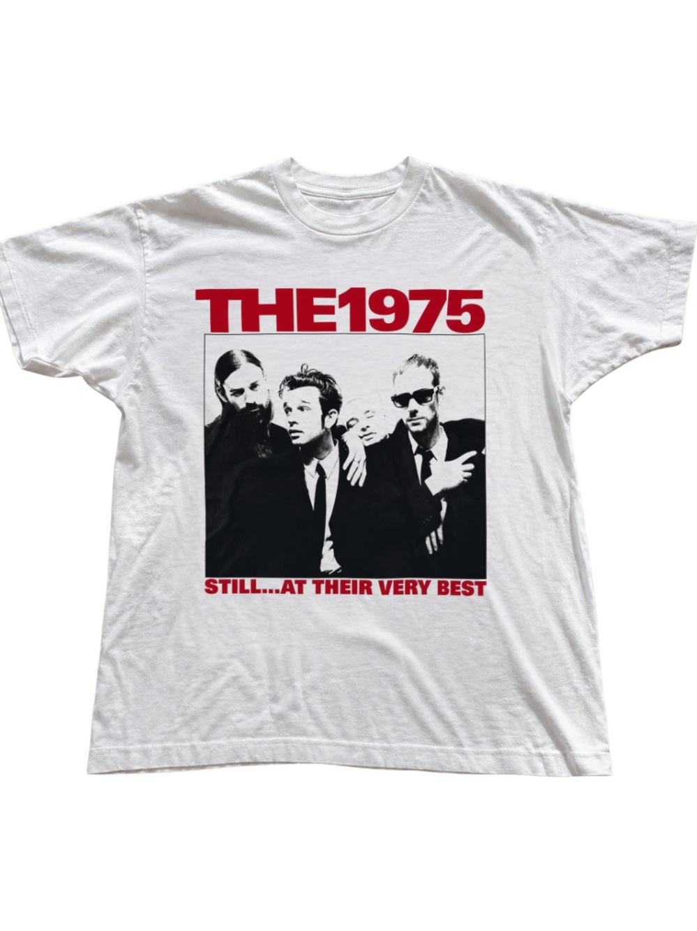 The 1975 White Graphic Band T‑Shirt - Vintage Style